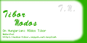 tibor modos business card