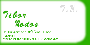 tibor modos business card